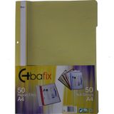 Bafix Telli Dosya Plastik A-4 Sarı 66727 50 Li (1 Paket 50 Adet)