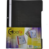 Bafix Telli Dosya Plastik A-4 Siyah 66728 50 Li (1 Paket 50 Adet)