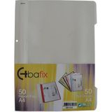 Bafix Telli Dosya Plastik Xl Beyaz A4 (50 Li)