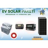 Bağ Evi, Hobi Bahçesi Ekonomik Güneş Enerjisi Solar Enerji Paketi Monokristal Güneş Panelli