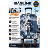 Bag line Likralı Esnek Kumaş Astronot Dayanıklı Valiz ve Bavul Kılıfı
