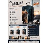 Bag line Likralı Esnek Kumaş Sevimli Kedi Dayanıklı Valiz ve Bavul Kılıfı