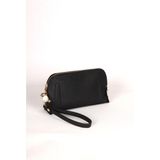 Bag Molly El Çantası Orta Boy Telefon Çantası Siyah Deri Desenli - 0TB-Siyah