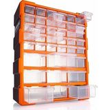 Bag Mono Blok Çekmece Seti 39'lu Büyük Boy Hobby Organizer Seti Vida Dübel Kutusu Takı Kutusu ASR6001