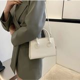 Bag & More Kadın Beyaz Trend Kare Çanta,basit Mini Crossbody Çanta,minimalist Saplı Omuz Çantası Çanta El Çanta - 001-Beyaz