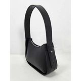 Bag & More Kadın Düz Siyah Kroko Desenli Suni Deri Omuz Çanta Şık Görünüm ve Fonksiyonel Özellikler - 0TB-Siyah
