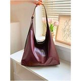 Bag & More Kadın Siyah Omuz Çantası Yumuşak Iç ve Dış Dokulu Kaliteli Işçilik ve Yumuşak Suni Deri El Çantası - Bordo