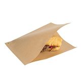 Bag Tek Kraft Kağıt Büyük Çift Açık Çanta - Yağ Geçirmez - 25,4 cm x 22,8 cm - 100 adet kutu - Restoran eşyaları