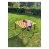 Bag The Joy 60*60*55 Cm Ahşap Katlanır Rulo Kamp Ve Piknik Masası Kahverengi