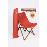 Bag The Joy Ahşap Katlanır Kamp & Bahçe Sandalyesi – Kahverengi Iskelet - Kiremit Kılıf