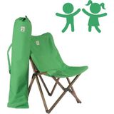 Bag The Joy Kids Ahşap Katlanır Kamp Sandalyesi | Bahçe, Piknik, Balkon | Çantalı - Antrasit - Yeşil