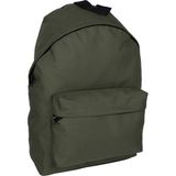 Bagacar 126 Su Geçirmez Kumaş Unisex Günlük ve Okul Sırt Çantası, Ayarlanabilir Askılı, Yeşil, 43x30x12 cm