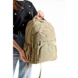 Bagacar Bolsas 1087 Su Geçirmez İthal Krinkıl Kumaş Laptop Bölmeli Okul Ve Günlük Sırt Çantası Kum