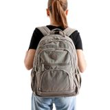 Bagacar Bolsas 1087 Su Geçirmez Ithal Krinkıl Kumaş Laptop Bölmeli Okul Ve Günlük Sırt Çantası Vizon Vizon Standart Unisex