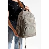 Bagacar Bolsas 1087 Su Geçirmez İthal Krinkıl Kumaş Laptop Bölmeli Okul Ve Günlük Sırt Çantası Vizon
