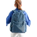Bagacar Bolsas 1094 Su Geçirmez Ithal Krinkıl Kumaş Laptop Bölmeli Okul Ve Günlük Sırt Çantası Mavi Mavi Standart Unisex