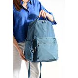 Bagacar Bolsas 1094 Su Geçirmez İthal Krinkıl Kumaş Laptop Bölmeli Okul Ve Günlük Sırt Çantası Mavi