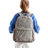 Bagacar Bolsas 1094 Su Geçirmez Ithal Krinkıl Kumaş Laptop Bölmeli Okul Ve Günlük Sırt Çantası Vizon Vizon Standart Unisex