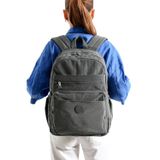 Bagacar Bolsas 1095 Su Geçirmez Ithal Krinkıl Kumaş Laptop Bölmeli Okul Ve Günlük Sırt Çantası Gri Gri Standart Unisex