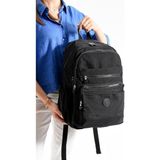 Bagacar Bolsas 1095 Su Geçirmez Ithal Krinkıl Kumaş Laptop Bölmeli Okul ve Günlük Sırt Çantası Siyah - OKUL VE GÜNLÜK SIRT ÇANTASI - 0TB-Siyah - 45*31*17
