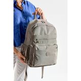 Bagacar Bolsas 1095 Su Geçirmez İthal Krinkıl Kumaş Laptop Bölmeli Okul Ve Günlük Sırt Çantası Vizon