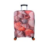 Bagacar Çizgi Orta Boy Valiz için Valiz Kılıfı (Bej-Pembe) (Bej - Pembe)