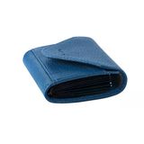 Bagacar Çok Gözlü Hakiki Deri Küçük Mavi Unisex Kartlık