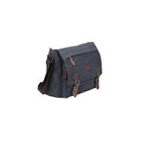 Bagacar Kanvas Kumaş Laptop Bölmeli Unisex Çapraz Çanta Siyah