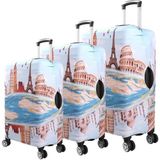 Bagacar Kule Büyük Orta Kabin Boy Için 3 Lü Valiz Kılıfı - Gök Mavi - 3lü set
