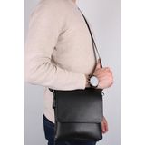 Bagacar Legend Leather 4262 Siyah Erkek Postacı Çapraz Hakiki Deri Çanta