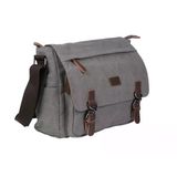 Bagacar Orjinal Kanvas Kumaş Laptop Bölmeli Unisex Çapraz Çanta Bej