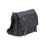 Bagacar Orjinal Kanvas Kumaş Laptop Bölmeli Unisex Çapraz Çanta Siyah