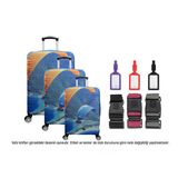 Bagacar Paraşüt 3Lü Set Valiz Kılıfı, 3 Lü Valiz Kemeri, 3Lü Valiz Etiketi