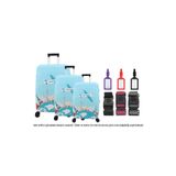 Bagacar Plane 3Lü Set Valiz Kılıfı, 3 Lü Valiz Kemeri, 3Lü Valiz Etiketi