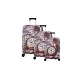 Bagacar Relax Büyük Orta Kabin Boy için 3 lü Valiz Kılıfı (KAHVE-VIZON)