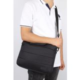Bagacar Siyah Unisex 13x14 İnç Laptop ve Evrak Çantası