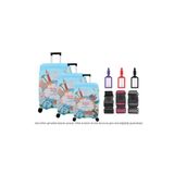Bagacar Travel 3Lü Set Valiz Kılıfı, 3Lü Valiz Kemeri, 3Lü Valiz Etiketi