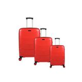 Bagacar Ultra Hafif Silikon 3lü Set Valiz Fıstık Yeşili+ETİKET HEDİYELİ! (Kırmızı)