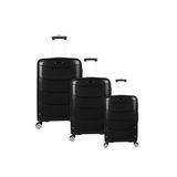 Bagacar Ultra Hafif Silikon 3lü Set Valiz Fıstık Yeşili+ETİKET HEDİYELİ! (Siyah)