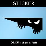 Bagaj Bakan Adam - 2 Adet Sticker Araba Cam Bagaj Uyumlu Et,Ket Kask Motosiklet Dolap Cam Uyumlu Yapışkan