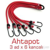 Bagaj Lastiği Ahtapot Tip 1 Paket 6 Kancalı
