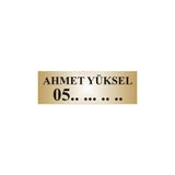 Bagaj/çanta Etiketi ,notebook Etiketi ,kişisel Eşya Etiketi , Aliminyum Metal Etiket 3x9 cm - Gold