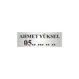 Bagaj/çanta Etiketi ,notebook Etiketi ,kişisel Eşya Etiketi , Aliminyum Metal Etiket 3x9 cm - Gümüş