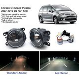 Bagajon Citroen C4 Grand Picasso 2007-2010 Beyaz LED Xenon Sis Farı Seti