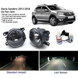 Bagajon Dacia Sandero 2013-2018 Beyaz LED Xenon Sis Farı Seti