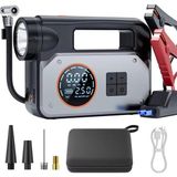 Bagajon Suitu AT-005 12.000MAH 4'ü 1 Arada Powerbank Fener Hava Kompresörü LCD Ekran 150PSI Akü Takviye Cihazı