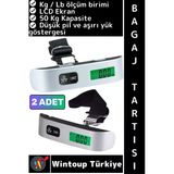 #Bagajtartısı Kompakt Seyahat Bavul Ağırlık El Kantarı Dijital Lcd Ekran Bagaj Tartısı 50 Kg 2 Adet