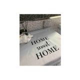 BAGAND Gri Çamaşır Makine Örtüsü Home Sweet Home Baskılı