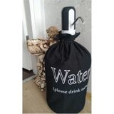 Bagand Siyah Water Baskılı Polyester Malzemeden Çok Amaçlı Damacana Kılıfı Şık Kullanım İçin