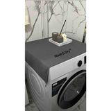 Bagand Wash & Dry Basklı Gri Çamaşır Makine Örtüsü - 1 Adet